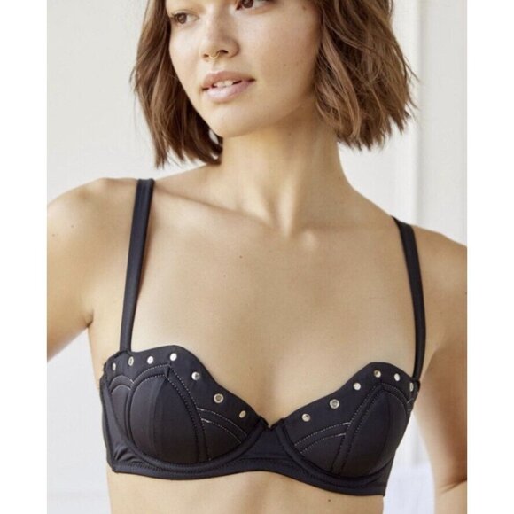 Thistle and Spire Other - Thistle And Spire Carina Studded Underwire Bra Black 34D